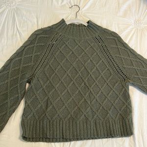 American Eagle Knit Turtleneck Sweater - Olive Green